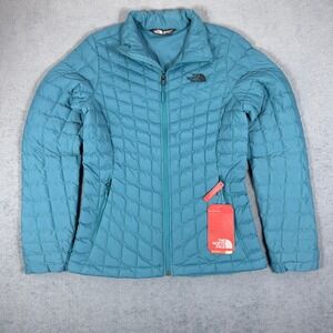 The North Face Thermoball Eco Puffer Jacket Harbor Blue Women's size Small - NEW